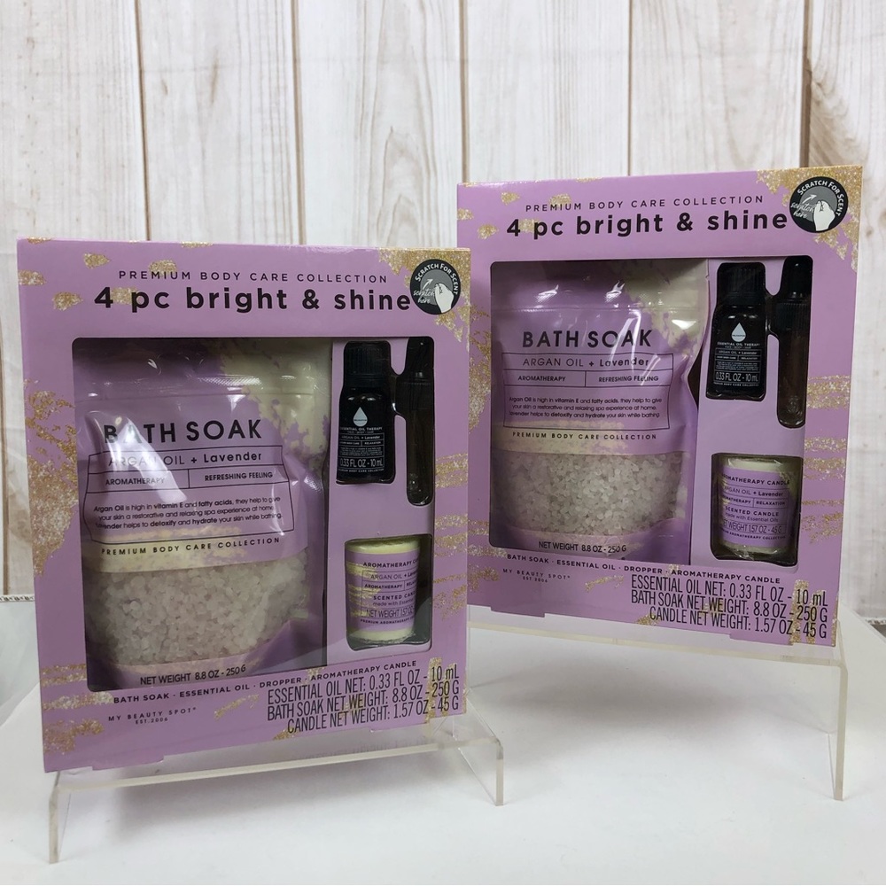 Set of 2 Bright & Shine Lavender Premium Body Care 4 Piece Collection - Picture 1 of 4
